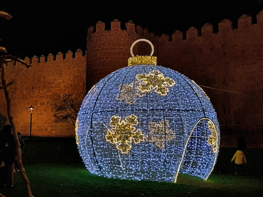 La iluminación de Ávila en Navidad