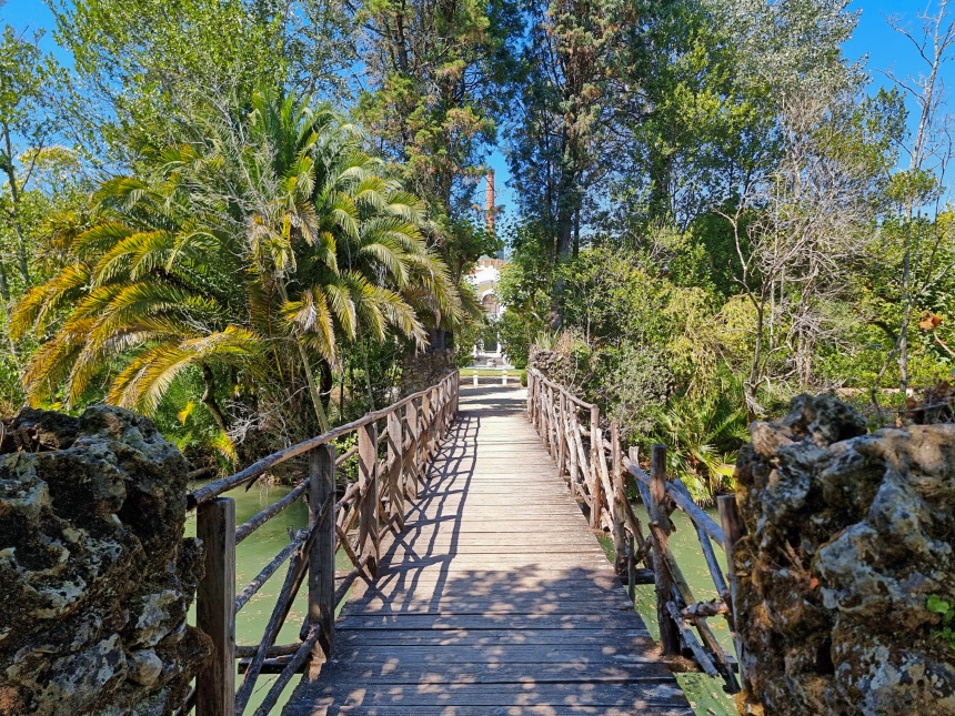 Jardines de las termas de Curia en Rota da Bairrada